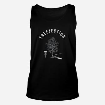 Treejection Disc Golf Funny Sports Tree Player Gift Unisex Tank Top | Crazezy