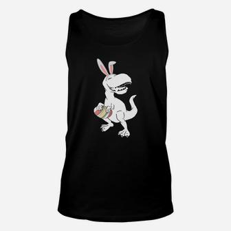 Trex Easter Bunny Ears And Egg For Dinosaur Lovers Unisex Tank Top - Thegiftio UK