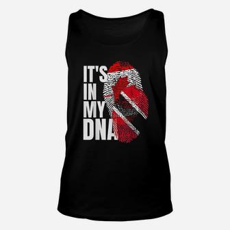 Trinidadian And Canadian Mix Dna Flag Unisex Tank Top | Crazezy AU
