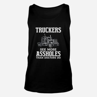 Trucker Truck Driver Trucking Unisex Tank Top - Thegiftio UK