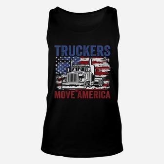 Trucker Truck Truck Driver Truckers Move America Unisex Tank Top | Crazezy UK