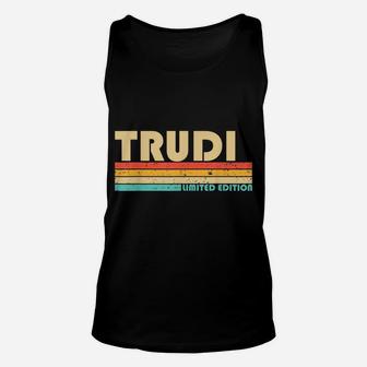 Trudi Name Personalized Retro Vintage 80S 90S Birthday Unisex Tank Top | Crazezy