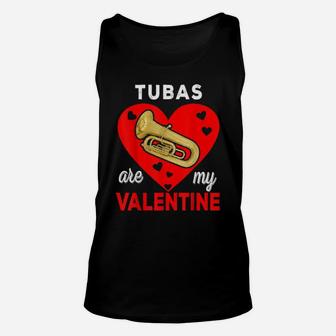 Tubas Are My Valentine Tuba Heart Tuba Unisex Tank Top - Monsterry UK