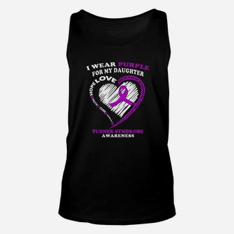 Turner Syndrome I Wear Purple For My Daughter Unisex Tank Top | Crazezy