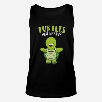 Turtles Make Me Happy Love Turtles Unisex Tank Top | Crazezy DE