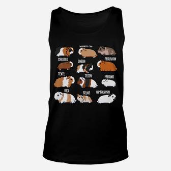 Types Of Guinea Pigs Household Pet Animal Rodent Fluffy Cute Sweatshirt Unisex Tank Top | Crazezy