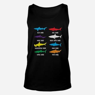 Types Of Sharks Great White Unisex Tank Top | Crazezy UK