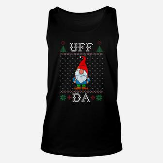 Uff Da, Swedish Tomte Gnome, God Jul, Ugly Christmas Sweater Unisex Tank Top | Crazezy CA