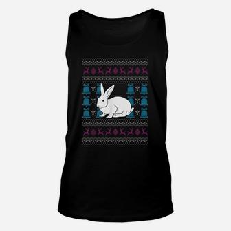 Ugly Christmas Rabbit Animal Lover New Year Santa Claus Unisex Tank Top | Crazezy