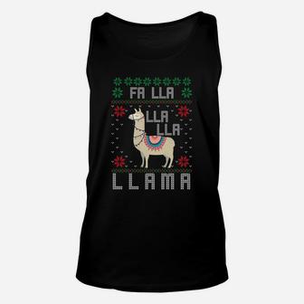 Ugly Christmas Sweater Llama Funny Holiday Sweatshirt Unisex Tank Top | Crazezy AU