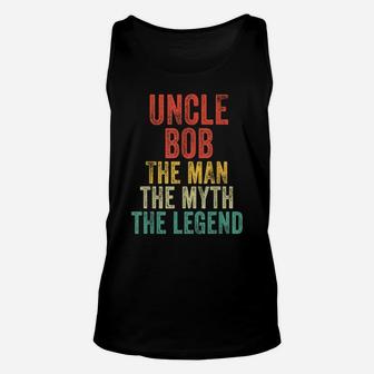 Uncle Bob The Man The Myth The Legend Dad Vintage Retro Unisex Tank Top | Crazezy UK