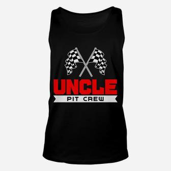 Uncle Pit Crew Funny Birthday Racing Car Costume Men Gifts Unisex Tank Top | Crazezy