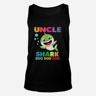 Uncle Shark Doo Doo Mommy Auntie Daddy Baby Unisex Tank Top | Crazezy