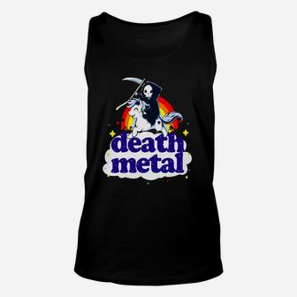 Unicorn Death Metal Go To Hell Funny Shirt Unisex Tank Top - Thegiftio UK