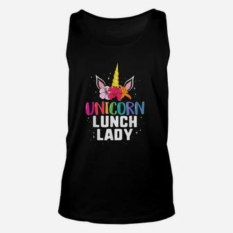 Unicorn Lunch Lady School Cafeteria Unisex Tank Top - Thegiftio UK