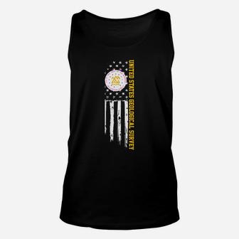 United States Geological Survey Usgs American Flag Unisex Tank Top | Crazezy