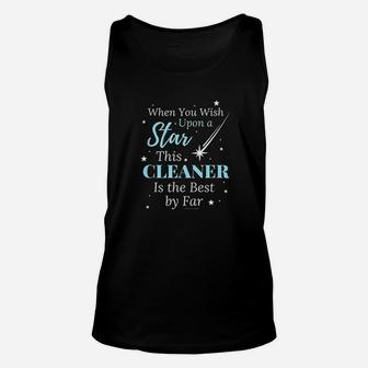 Upon A Star Funny Cleaning Lady Housekeeping Humor Unisex Tank Top | Crazezy AU