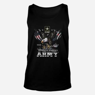 Us Army Since 1775 Eagle Usa American Flag Wings Unisex Tank Top | Crazezy