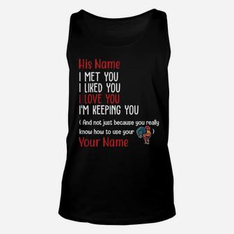 Us I Am Keeping You Unisex Tank Top - Monsterry