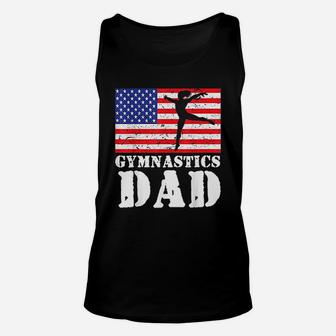 USA American Flag Gymnastics Dad Hobbie Gift Unisex Tank Top - Seseable