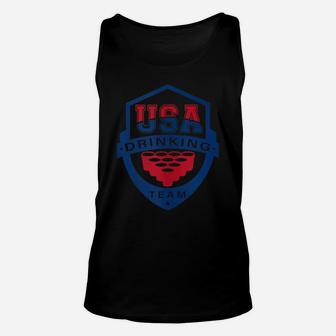 Usa Drinking Team 4Th Of July Funny Independence Day Drunk Unisex Tank Top | Crazezy UK