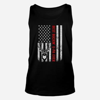 Usa Flag Best Buckin' G-Pa Ever Deer Hunting Fathers Day Unisex Tank Top | Crazezy