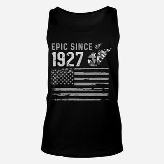 Usa Flag Shirt Camo Epic Since 1927 Birthday Unisex Tank Top | Crazezy