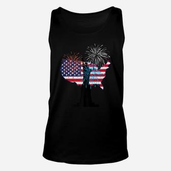 Usa Patriotic American Pride Flag Statue Of Liberty Tshirt Unisex Tank Top | Crazezy
