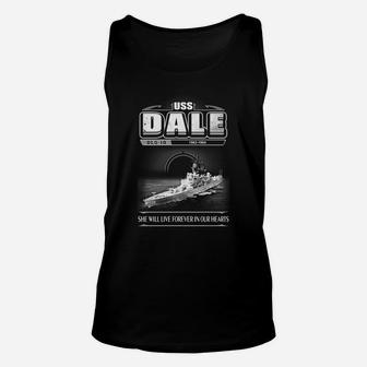 Uss Dale Dlg 19 She Will Live In Our Hearts Unisex Tank Top - Thegiftio UK