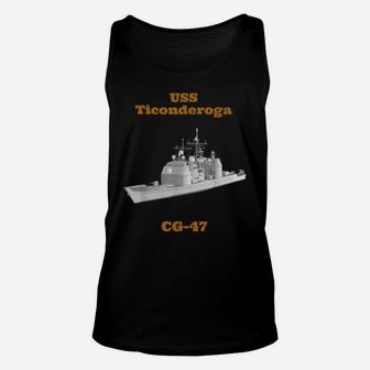 Uss Ticonderoga Cg-47 Navy Sailor Veteran Gift Unisex Tank Top | Crazezy UK