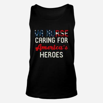Va Nurse Caring For America's Heroes Unisex Tank Top | Crazezy