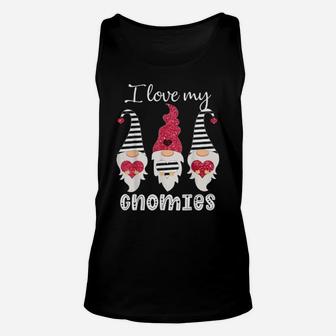Valentine Gnomes I Love My Gnomies Best Friends Matching Unisex Tank Top - Monsterry UK
