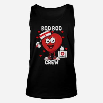 Valentine's Day Boo Boo Crew Nurse Heart Funny For Nurses Unisex Tank Top - Monsterry