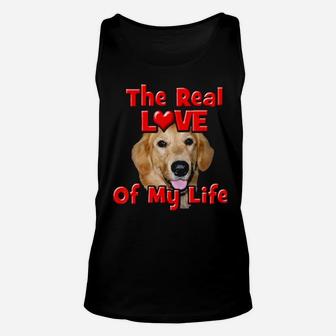 Valentine's Day Gift Golden Retriever Dog Lovers Owners Unisex Tank Top - Monsterry