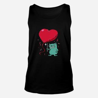Valentines Day Heart Single Pet Owner Grumpy Unisex Tank Top - Monsterry