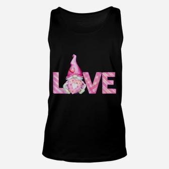 Valentine's Day Shirt Gnome Love Funny Gifts Unisex Tank Top | Crazezy