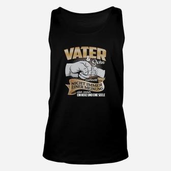 Vater und Sohn Elefanten Unisex TankTop, Handabdruck Design mit Spruch - Seseable