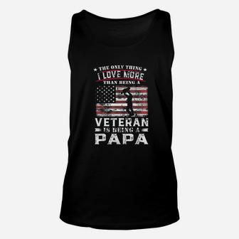 Veteran 365 Papa Veteran Fathers Day Gift Men Unisex Tank Top | Crazezy UK