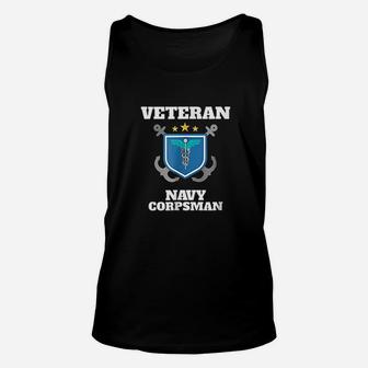 Veteran Navy Corpsman Unisex Tank Top | Crazezy