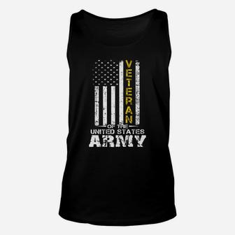 Veteran Of United States Us Army Vet Premium T-Shirt Gold Unisex Tank Top | Crazezy AU