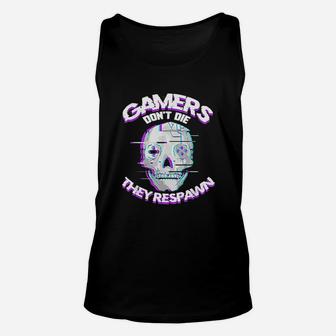 Video Game Console Player Gift For Gamers Dont Die Skull Unisex Tank Top | Crazezy AU