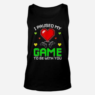 Video Gamer Heart Controller Valentine's Day Gaming Unisex Tank Top - Monsterry AU