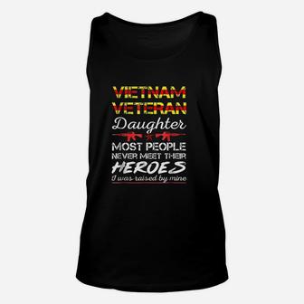 Vietnam Veteran Daughter Proud My Dad Is A Veteran Unisex Tank Top | Crazezy CA