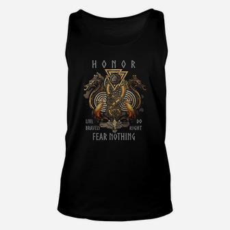 Viking Honor Valhalla Valknut Odin Strength Unisex Tank Top - Thegiftio