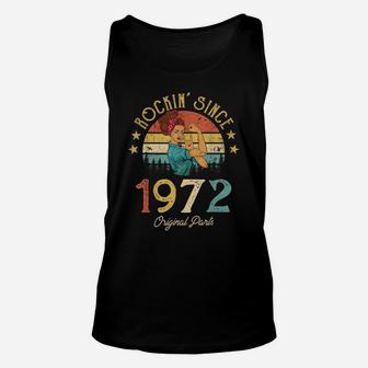 Vintage 1972 Rockin Sine 49Th Birthday Women 49 Years Old Unisex Tank Top | Crazezy CA