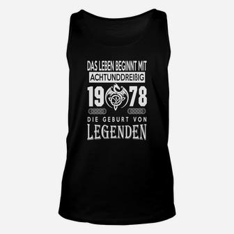 Vintage 1978 Geburtstags-Unisex TankTop, Legenden Geburt - Seseable