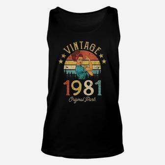 Vintage 1981 Made In 1981 40Th Birthday Women 40 Years Old Unisex Tank Top | Crazezy