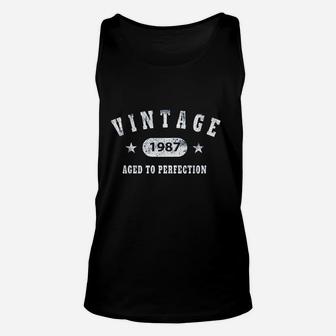 Vintage 1987 Aged To Perfection Unisex Tank Top | Crazezy