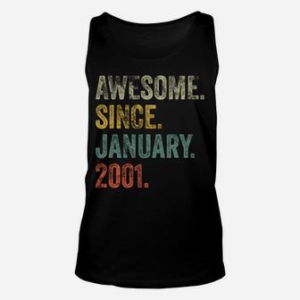Vintage 2001 21St Birthday Awesome Since January 2001 Unisex Tank Top | Crazezy DE