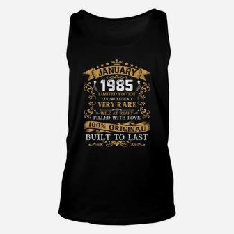 Vintage 36Th Birthday January 1985 Gift 36 Years Old Unisex Tank Top | Crazezy